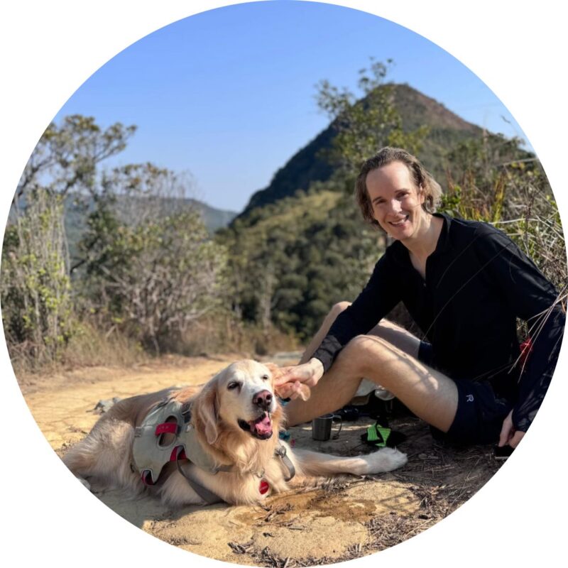 Felix Nikolas Prehn & his adopted golden retriever, Winston