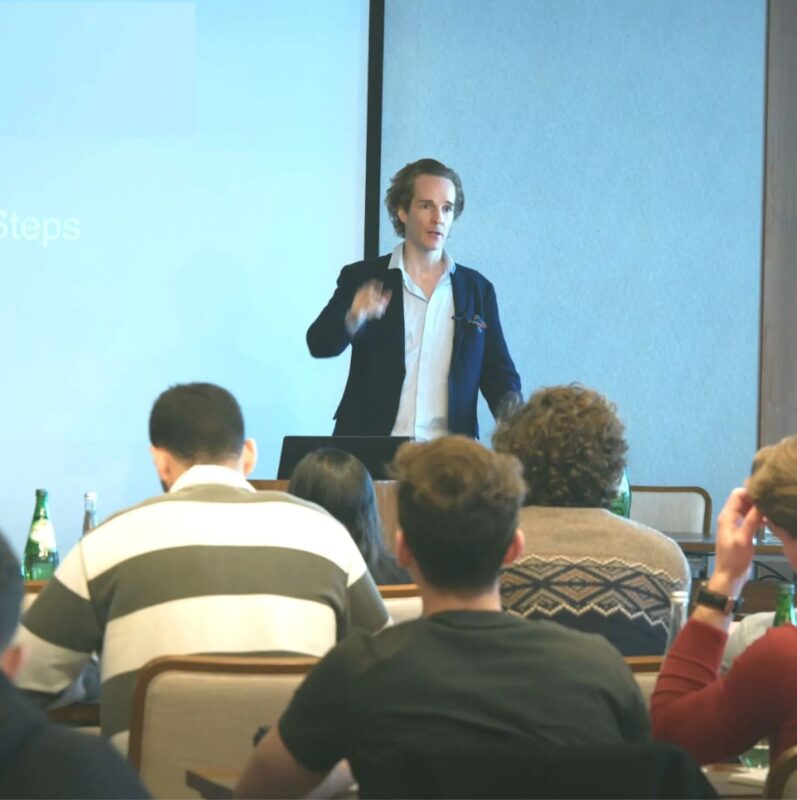 Felix Nikolas Prehn, founder of the Goat Academy - first lesson for students
